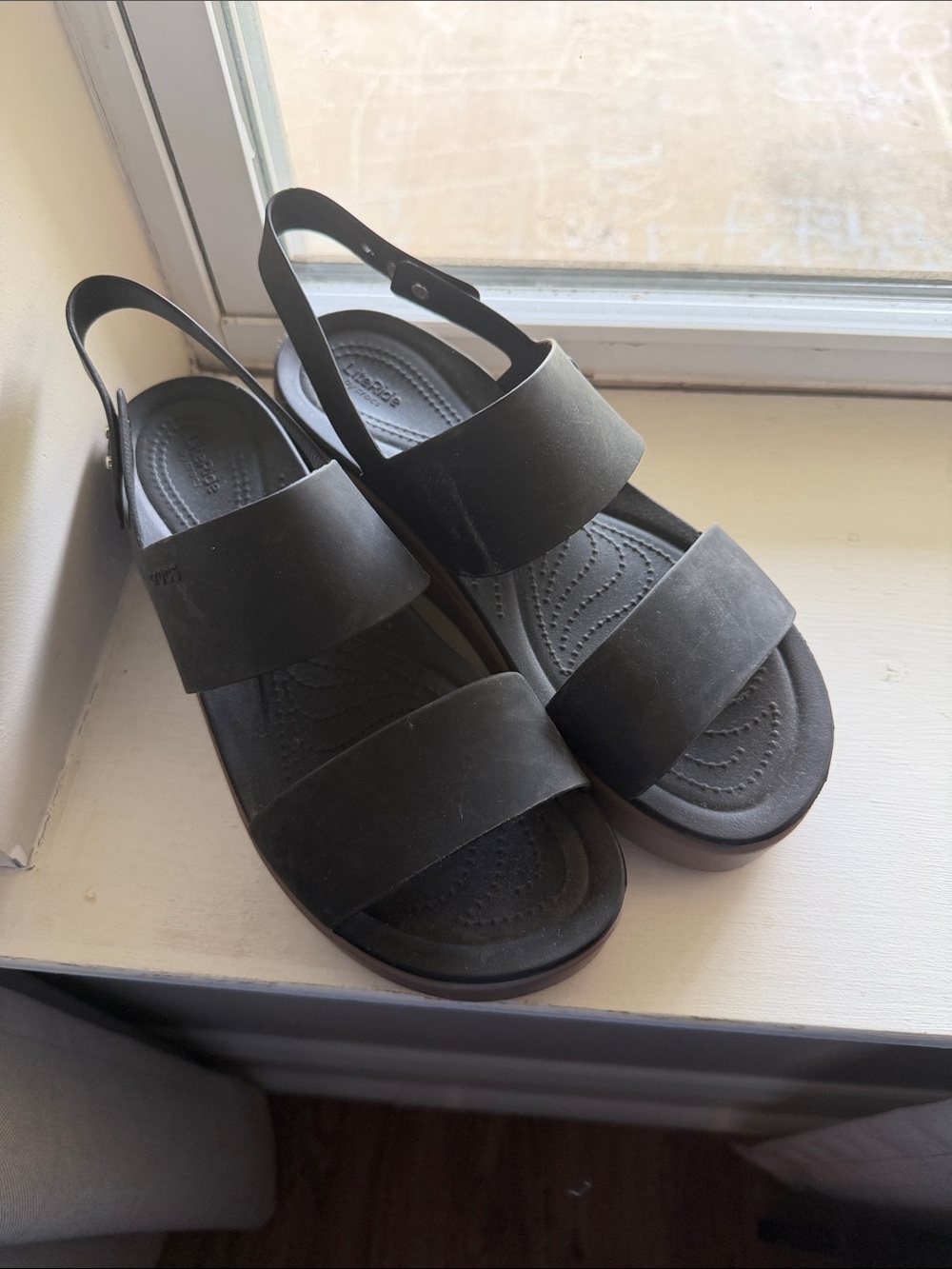 CROCS Lite Ride Slingback Platform Sandals